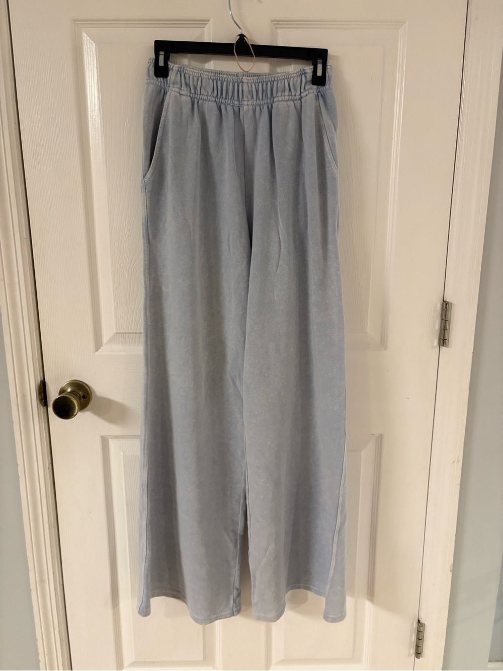 NEW aerie Light Blue Wide-Leg Elastic Waist Pants